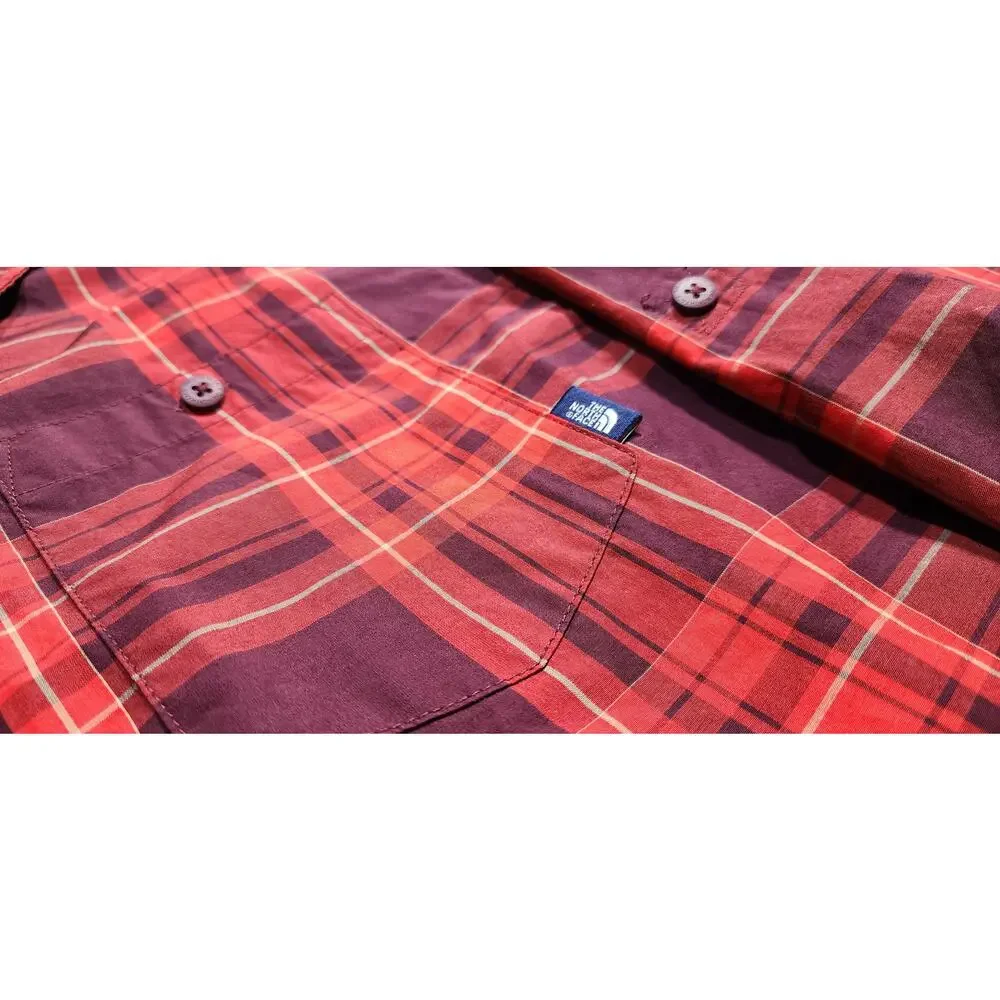 The North Face Plaid Button‎ Front Long Sleeve Shirt Mens Small